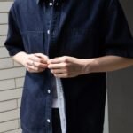 Oversized Short Sleeve Denim Shirt