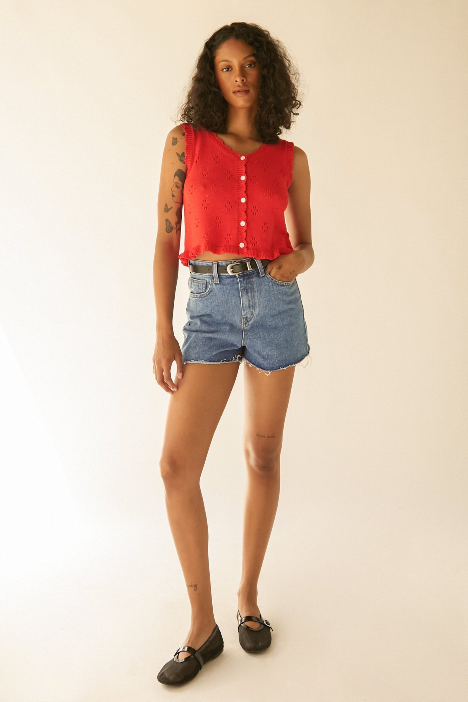 Short-13858_Dark_Wash-1.jpg Cut Off Denim Shorts - Image 1