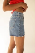 Cut Off Denim Shorts - Image 4