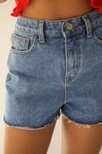 Cut Off Denim Shorts - Image 5