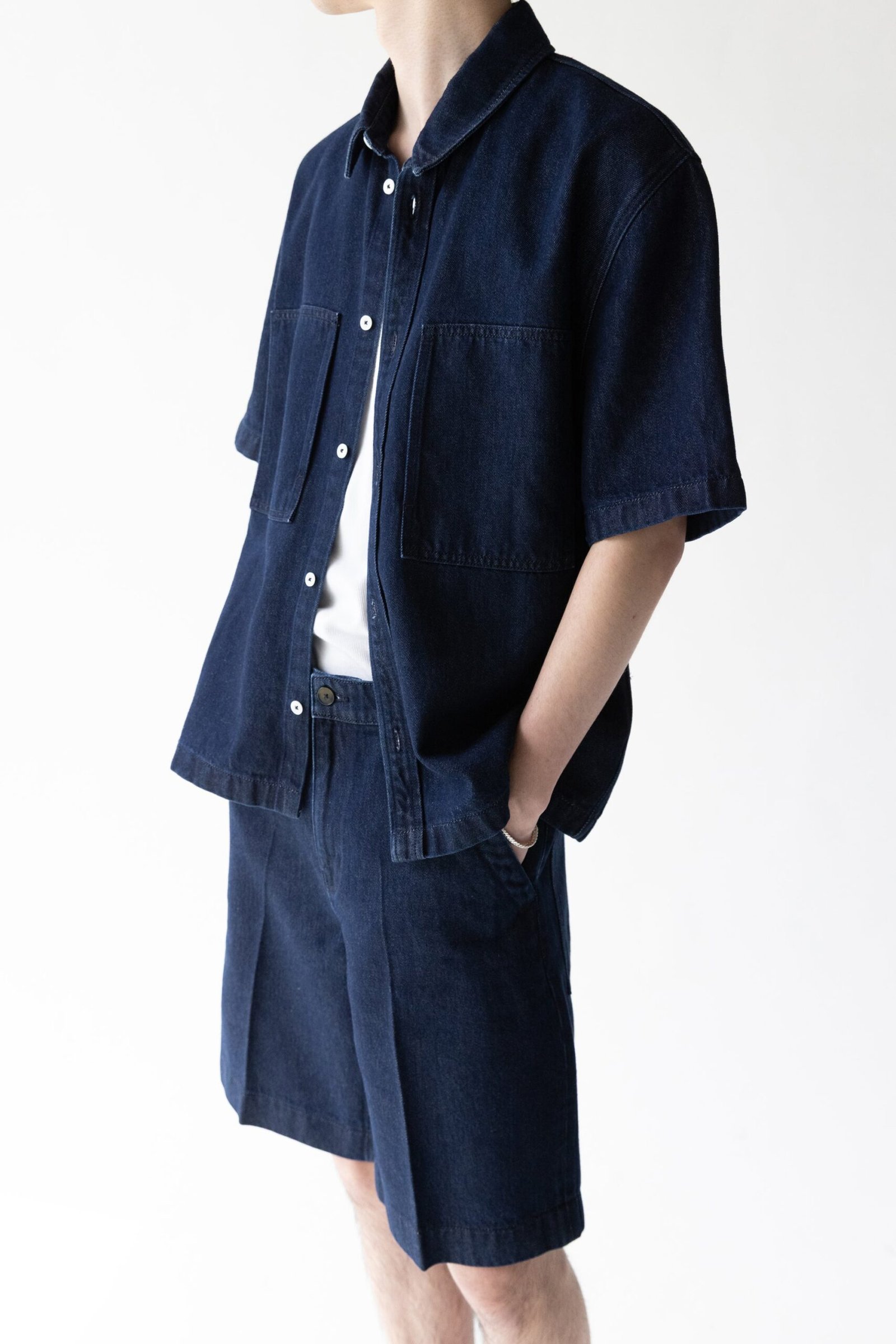 Short-14132_Raw_Blue_Denim-1.jpg Oversized Pressed Denim Jort - Image 1