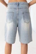 Light Wash Mid-Rise Denim Jort - Image 3