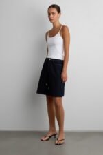Denim Jort With Drawstring Waist - Image 2