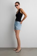 Mid-Rise Jean Short With Distressing - Image 3
