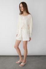 Knit Drawstring Elastic Waist Short - Image 3