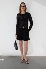 Crepe Drawstring Waist Short - Image 2