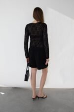 Crepe Drawstring Waist Short - Image 4