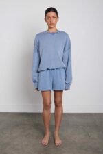 Garment Dyed Cotton Elastic Waist Short
