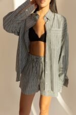 Cotton Poplin Striped Short - Image 5