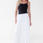 Tiered Skirt With Elastic Waistband