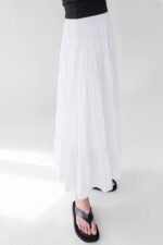 Tiered Skirt With Elastic Waistband - Image 2