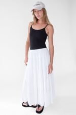 Tiered Skirt With Elastic Waistband - Image 3