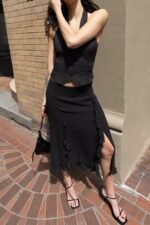 Chiffon Ruffled Midi Skirt - Image 3