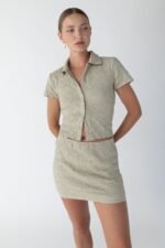 Crinkle Mini Skirt - Image 3