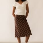 Plaid Midi Skirt