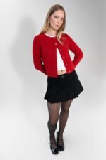 Cotton Twill Pleated Mini Skirt - Image 6