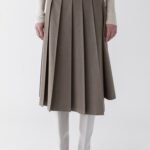 Midi Pleated Asymmetrical Skirt