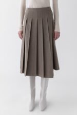 Midi Pleated Asymmetrical Skirt