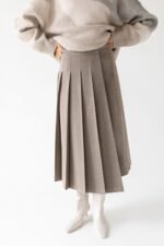 Midi Pleated Asymmetrical Skirt - Image 5