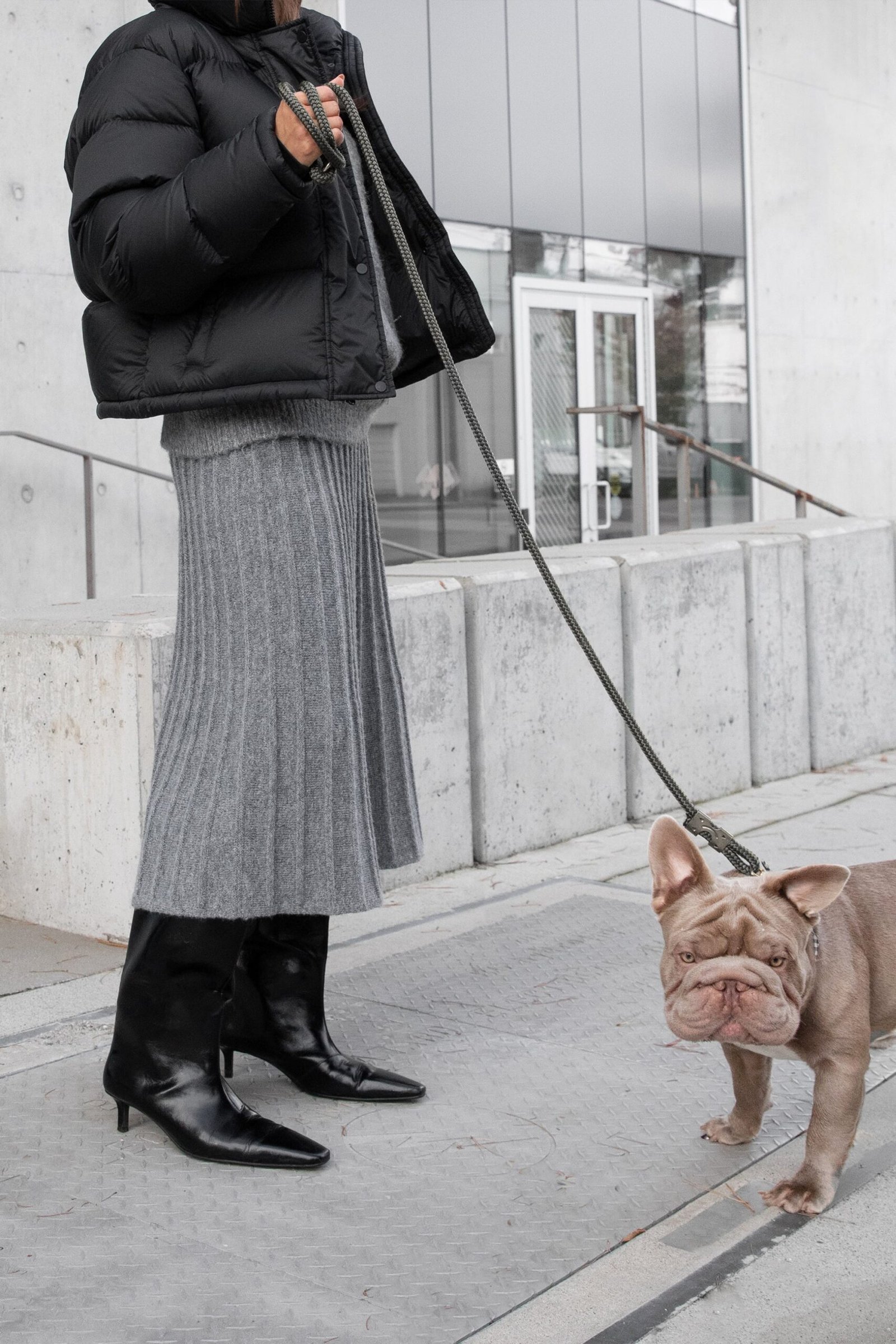 Skirt-13045_Heather_Smoked_Pearl-1.jpg Midi Knit Sweater Skirt - Image 1