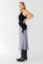 Satin Midi Slip Skirt - Image 4