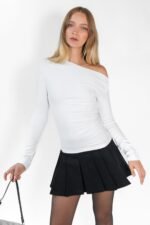 Pleated Twill Mini Skort - Image 3