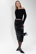 Sequin Midi Skirt - Image 6