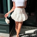 Bubble Hem Mini Skirt