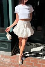 Bubble Hem Mini Skirt