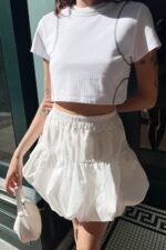 Bubble Hem Mini Skirt - Image 2