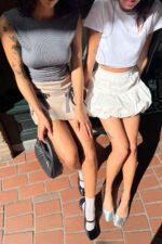 Bubble Hem Mini Skirt - Image 3