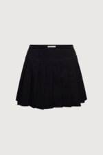 Mini Pleated Suiting Skirt