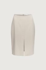 Midi Suiting Skirt With Front Slit - Image 5