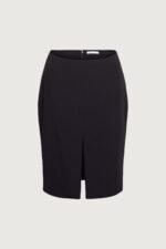 Midi Suiting Skirt With Front Slit - Image 3