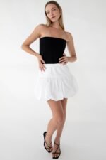 Bubble Hem Mini Skirt