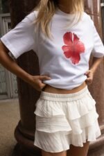 Ruffled Tiered Chiffon Mini Skort - Image 3