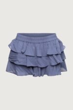 Ruffled Tiered Chiffon Mini Skort - Image 5
