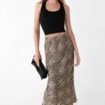 Satin Midi Slip Skirt