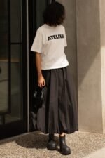 Bubble Hem Midi Skirt - Image 3