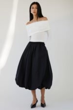 Bubble Hem Midi Skirt - Image 5