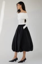 Bubble Hem Midi Skirt - Image 4