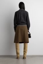 Pleated Midi A-Line Skirt - Image 3