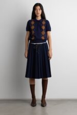 Exposed Waist Pleated Midi Skirt - Image 3