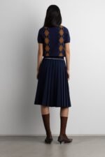 Exposed Waist Pleated Midi Skirt - Image 4