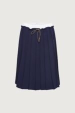 Exposed Waist Pleated Midi Skirt - Image 5