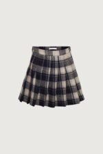 Pleated Plaid Mini Skirt - Image 4