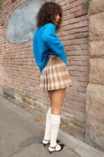 Pleated Plaid Mini Skirt - Image 5
