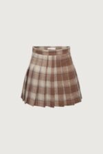 Pleated Plaid Mini Skirt - Image 3