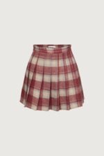 Pleated Plaid Mini Skirt