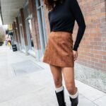 Vegan Suede Mini Skirt